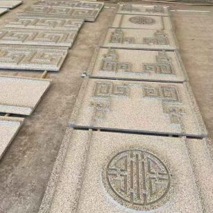 张家口 白麻花岗岩外墙立面雕刻板