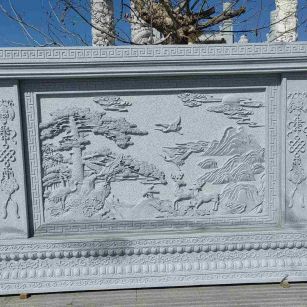 张家口 芝麻白大型照壁，屏风，影壁