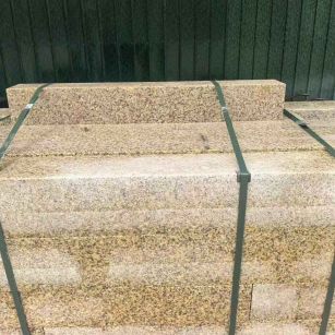 张家口 黄金麻花岗岩石材机切面栏杆料半成品