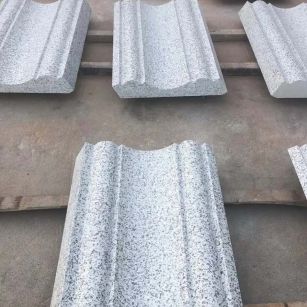 张家口 白麻花岗岩光面别墅线条