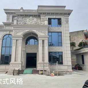 张家口 白麻花岗岩别墅外墙干挂