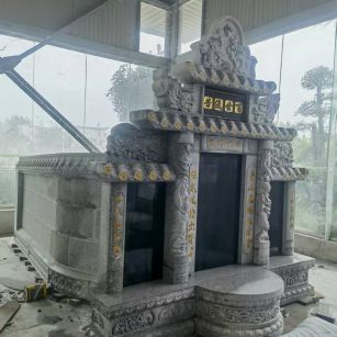 张家口 芝麻白墓碑效果展示图