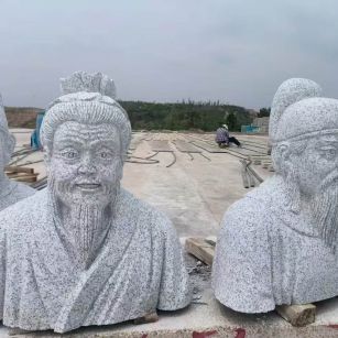 张家口 白麻花岗岩石材人物立体雕刻