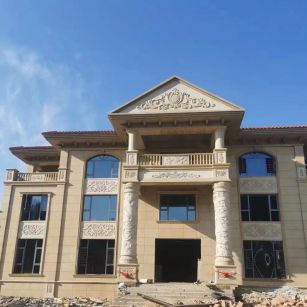 张家口 黄金麻花岗岩别墅外墙干挂