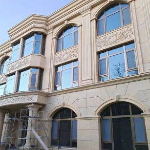 张家口 黄金麻花岗岩别墅外墙干挂