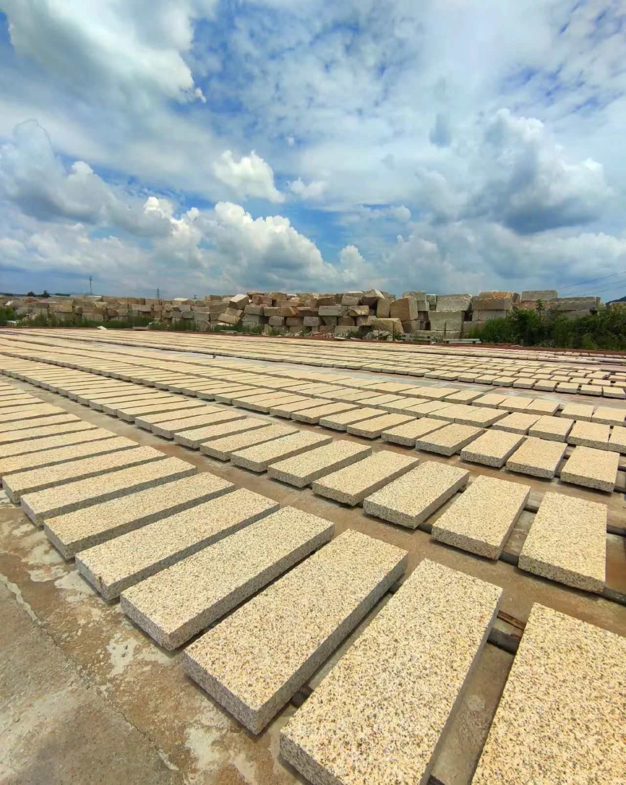 张家口 黄金麻花岗岩荔枝面地铺石防护中