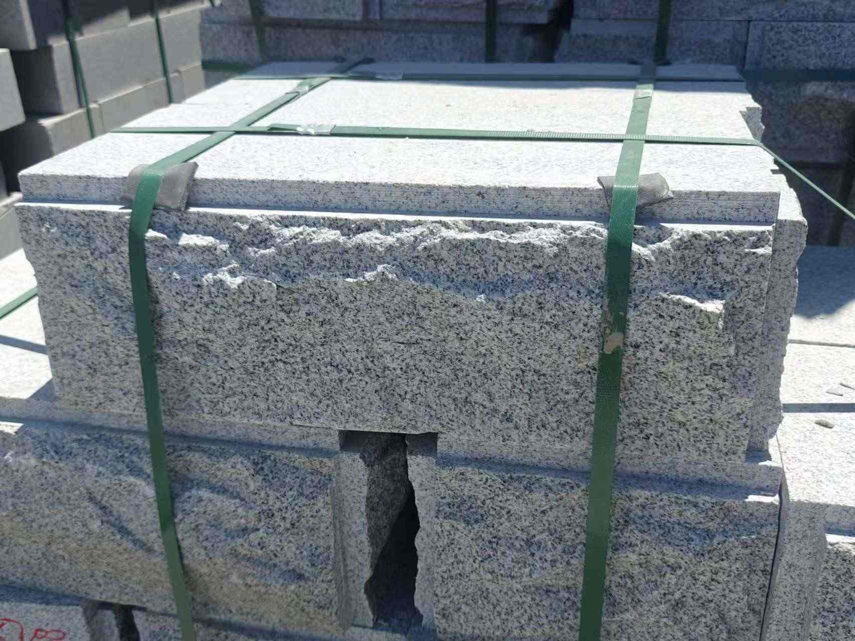 张家口 芝麻白花岗岩自然面成品