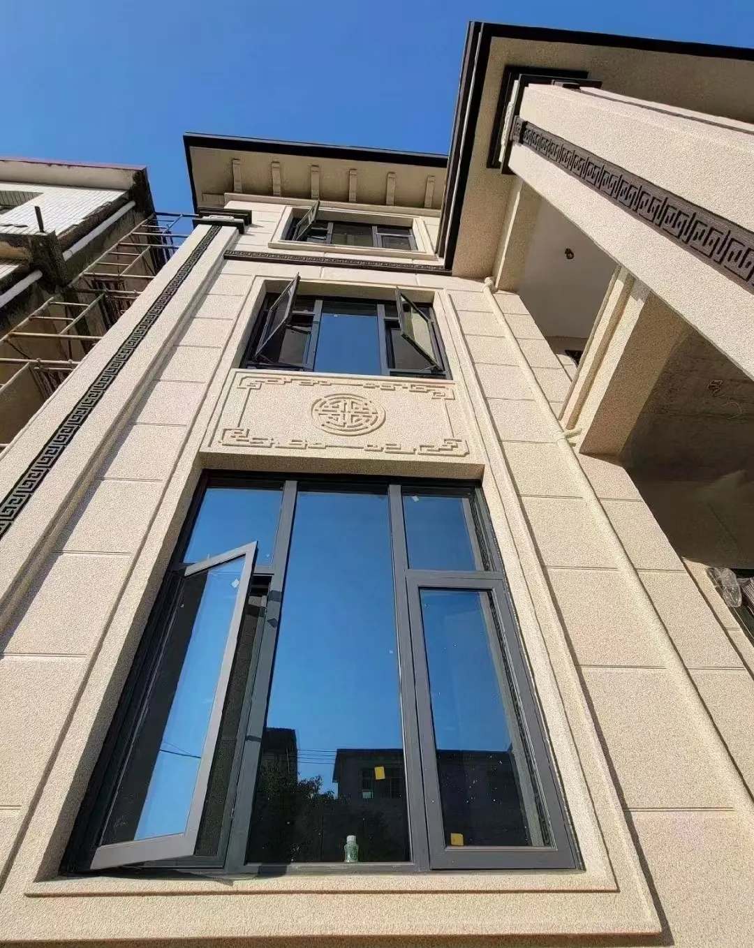 张家口 黄金麻荔枝面别墅外墙干挂效果展示